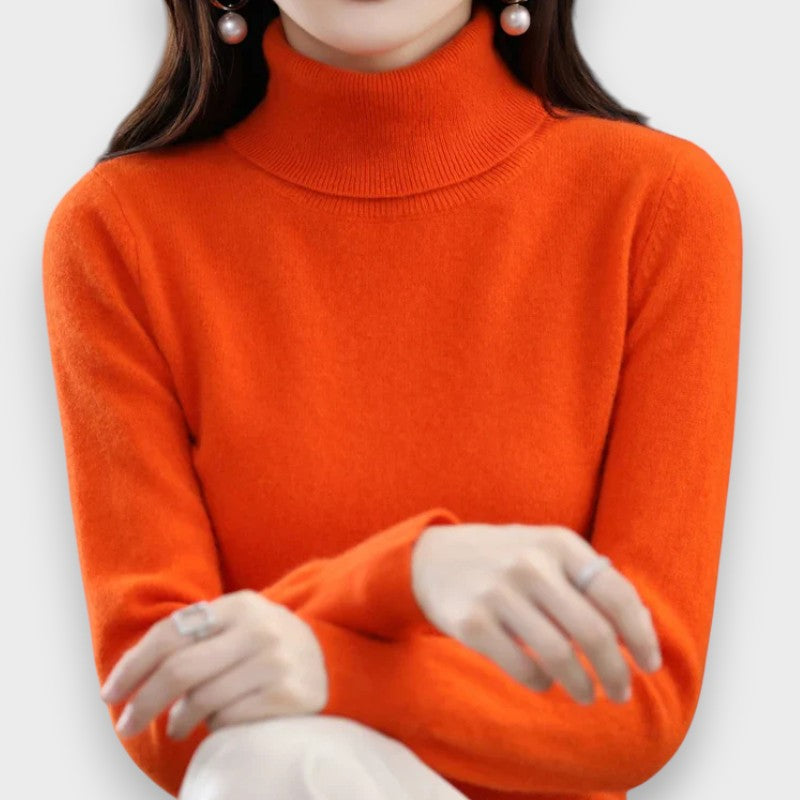 Elena Jemný pletený svetr, barva oranžová