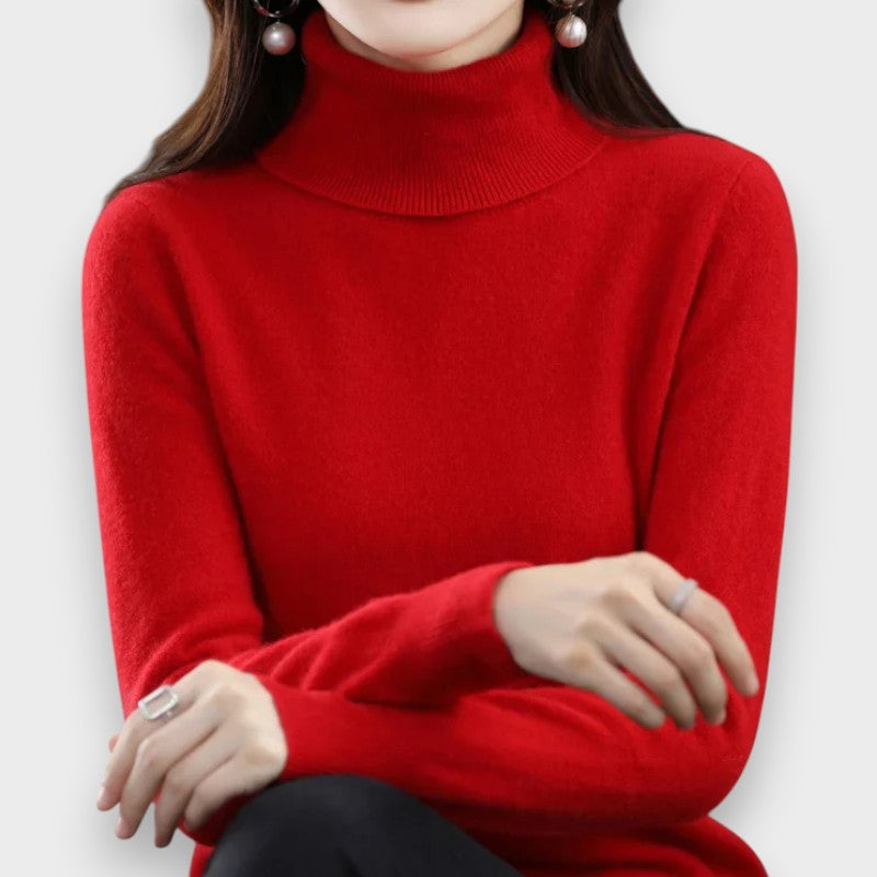 Elena Jemný pletený svetr, barva červená