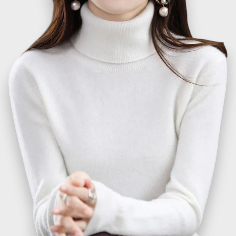 Elena Jemný pletený svetr, barva bílá