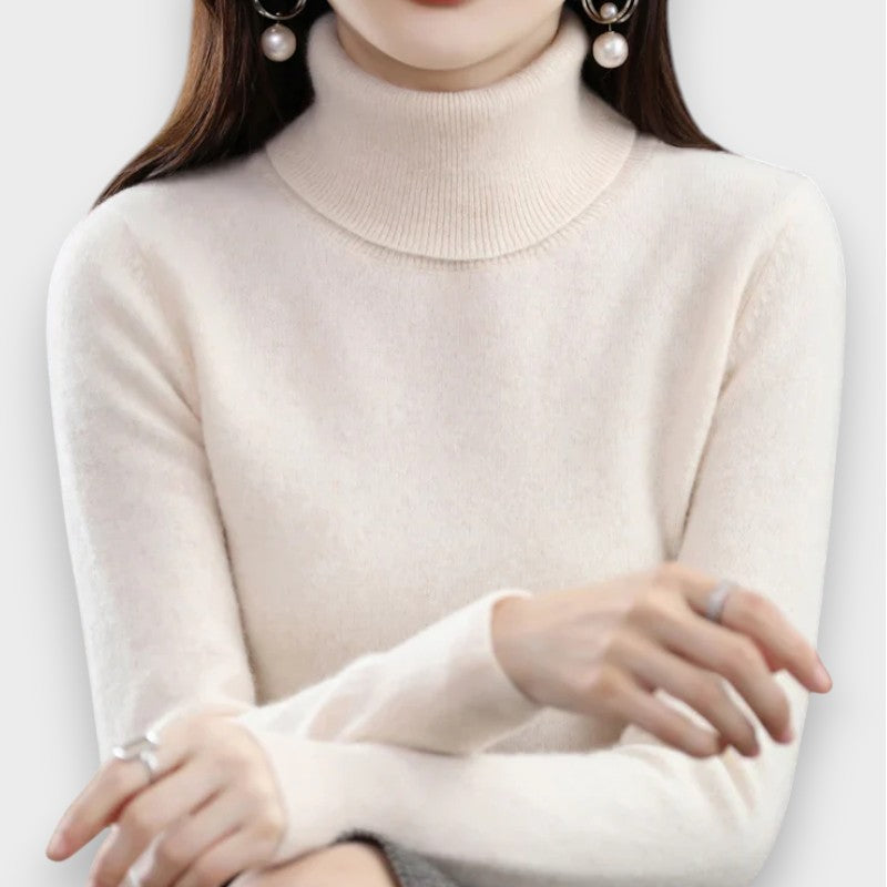 Elena Jemný pletený svetr, barva světle hnědá