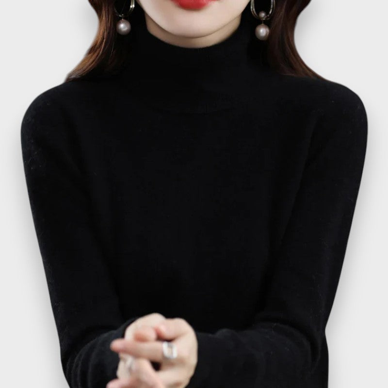 Elena Jemný pletený svetr, barva černá