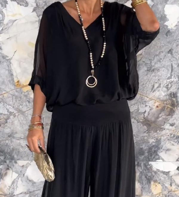 Clara Elegantní kalhoty, barva černá