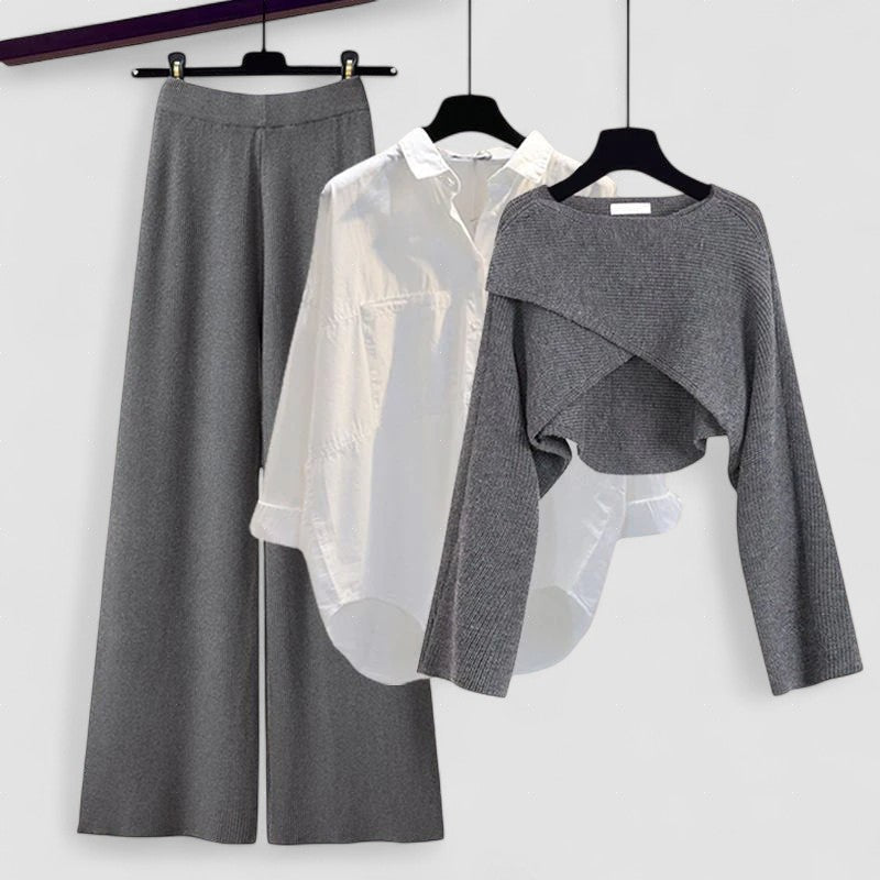 Florencie Pohodlné dvoudílný komplet, barva šedá