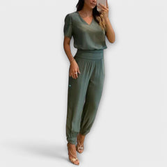 Irmelin – Elegantní set s topem a kalhotami