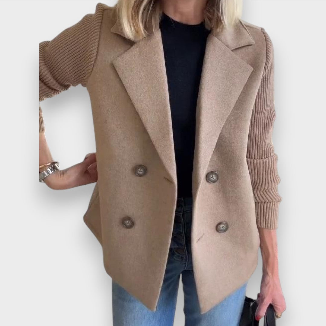 Elise Elegantní pletený kardigan, barva hnědá