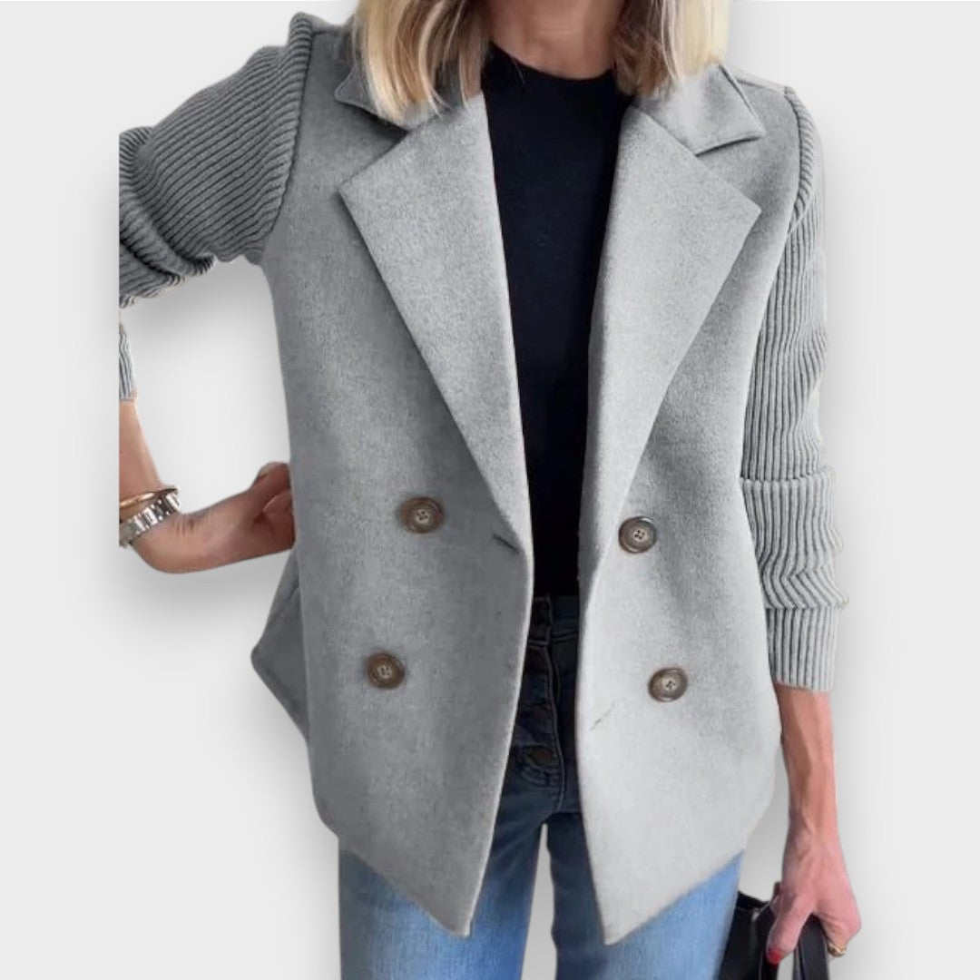 Elise Elegantní pletený kardigan, barva šedá