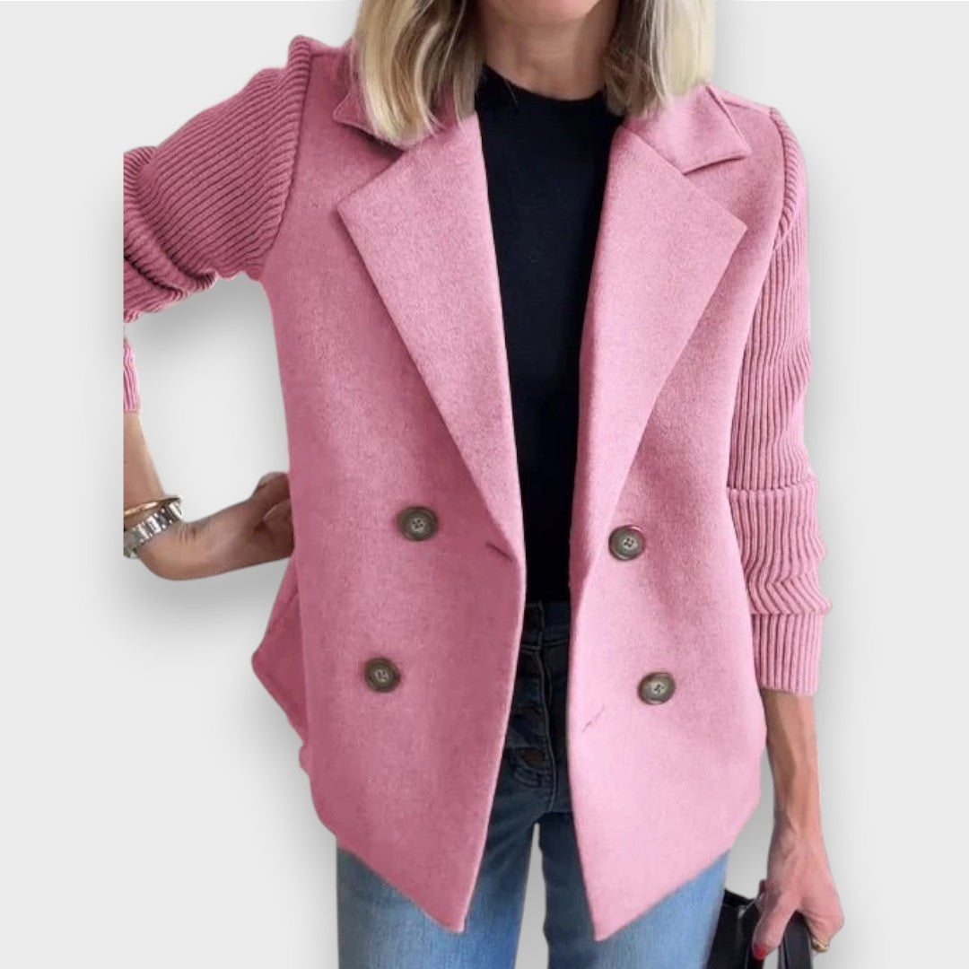 Elise Elegantní pletený kardigan, barva růžová