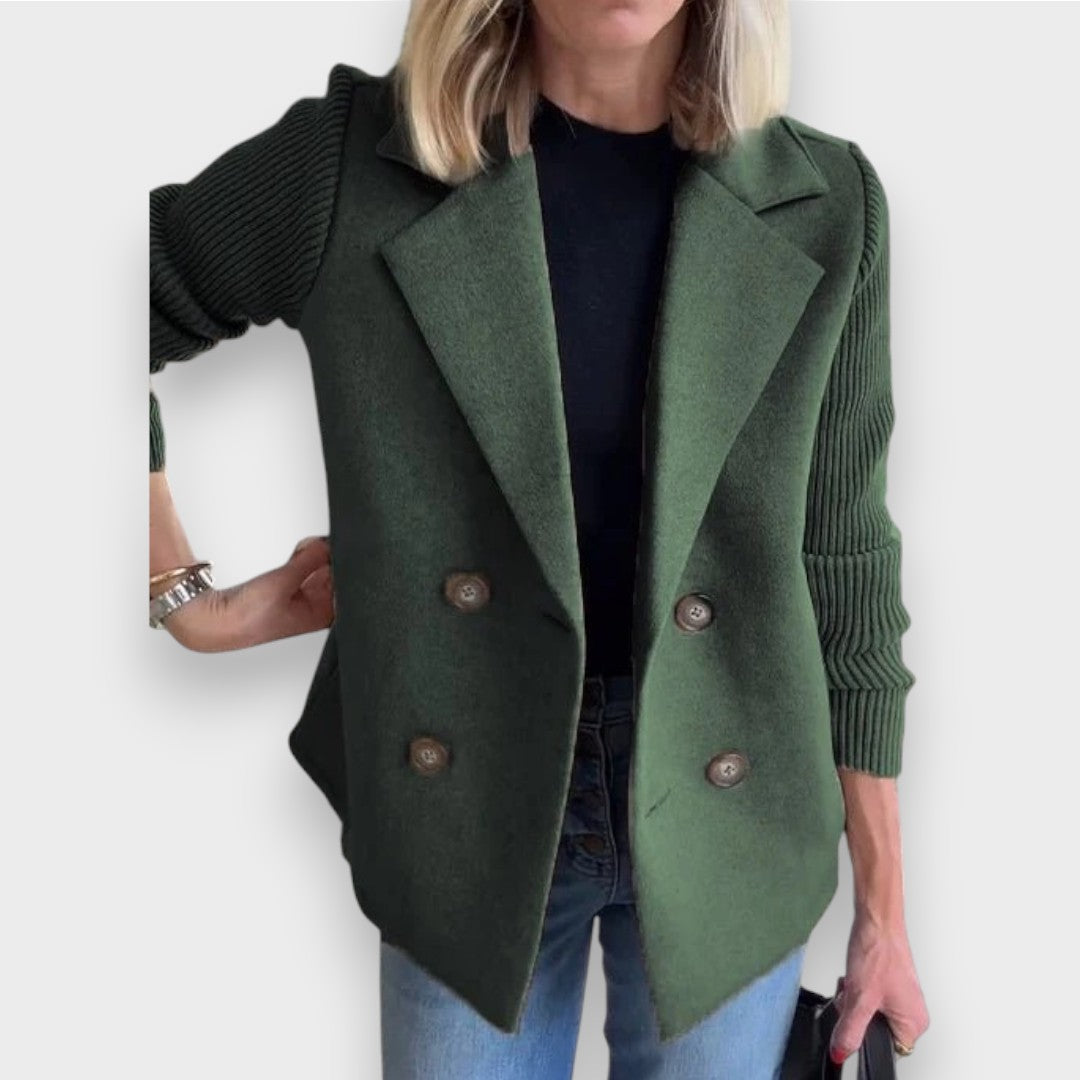 Elise Elegantní pletený kardigan, barva zelená