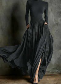 Raquel Vestido maxi de cintura alta