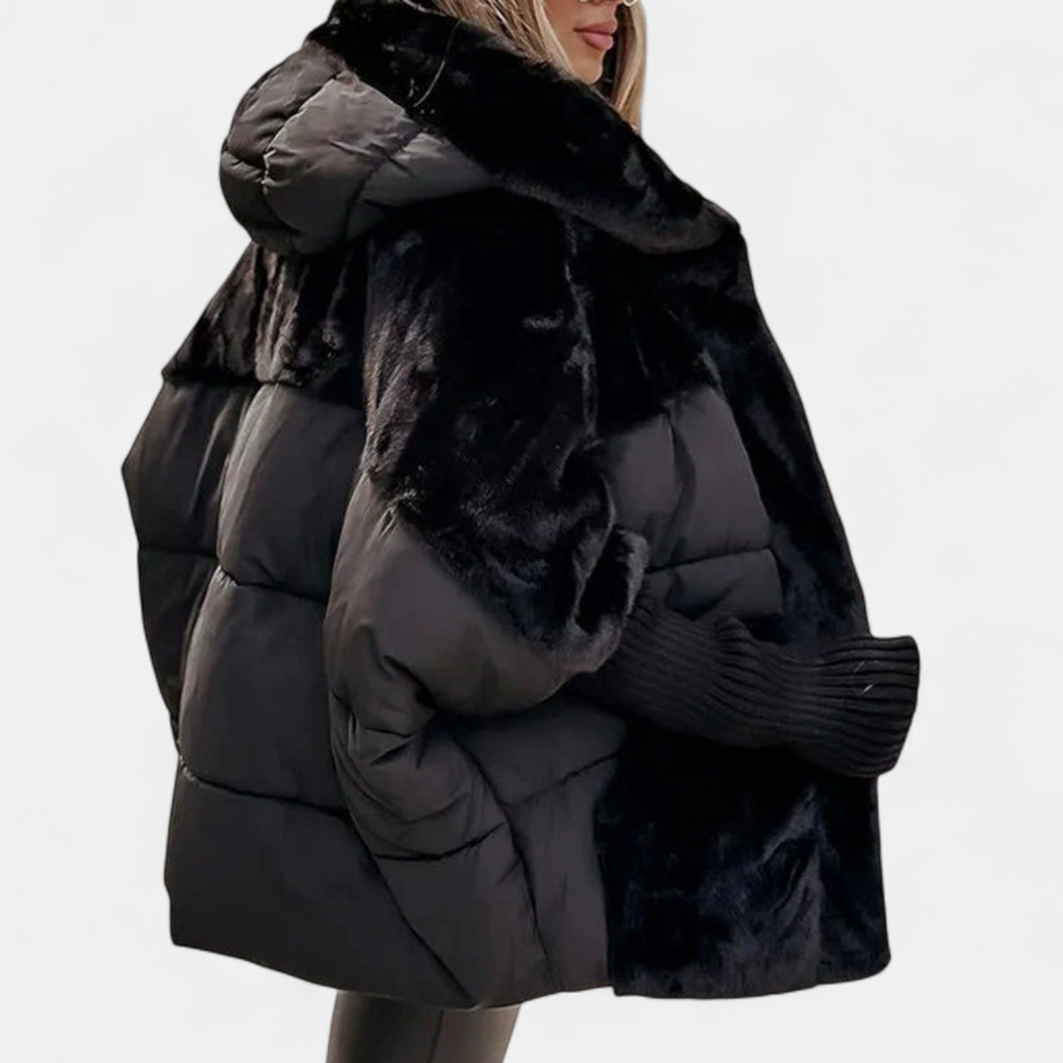 Siena Lehká bunda oversized střihu, barva černá
