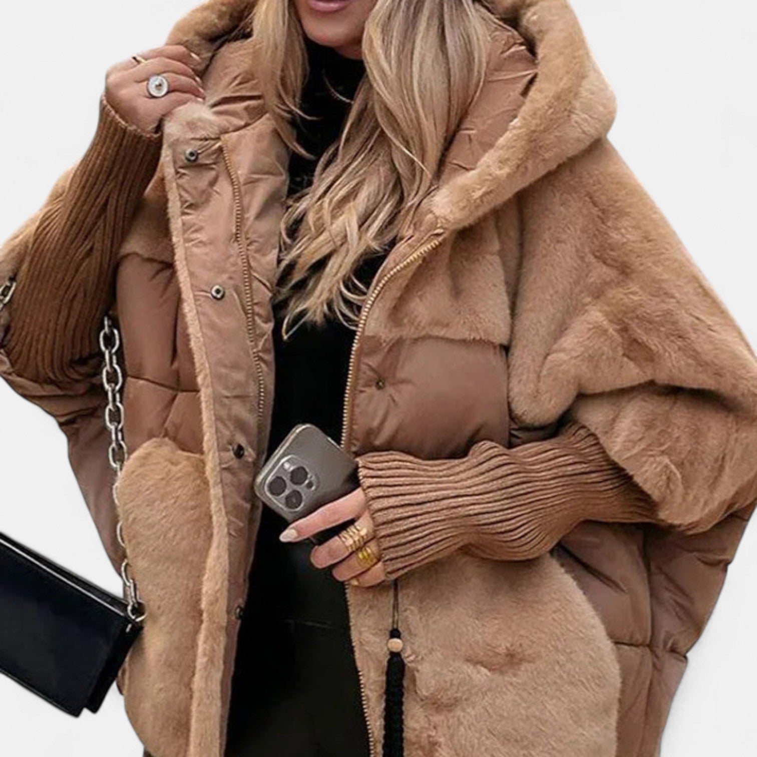 Siena Lehká bunda oversized střihu, barva olivová