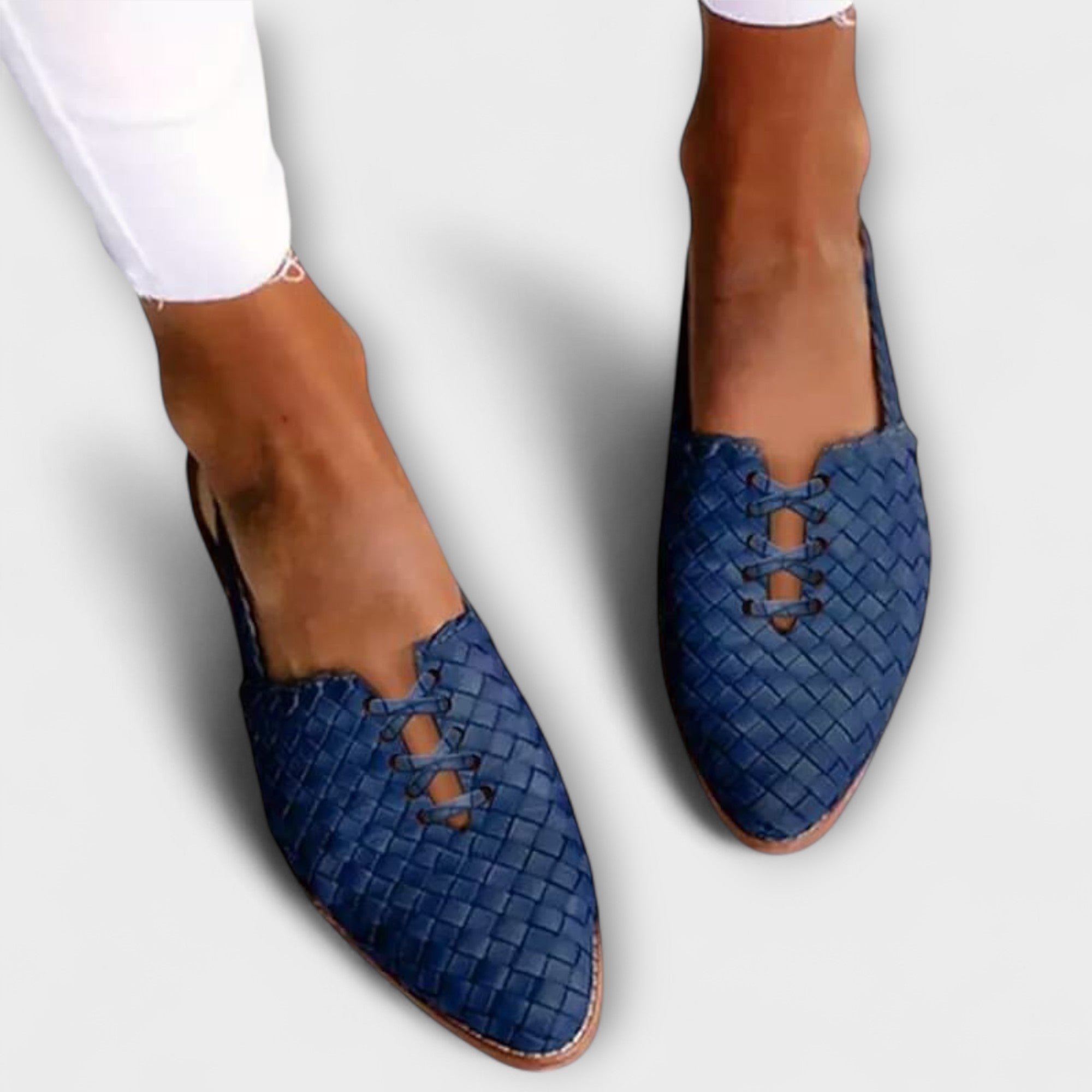 Siena Elegantní baleríny s měkkou stélkou, barva modrá