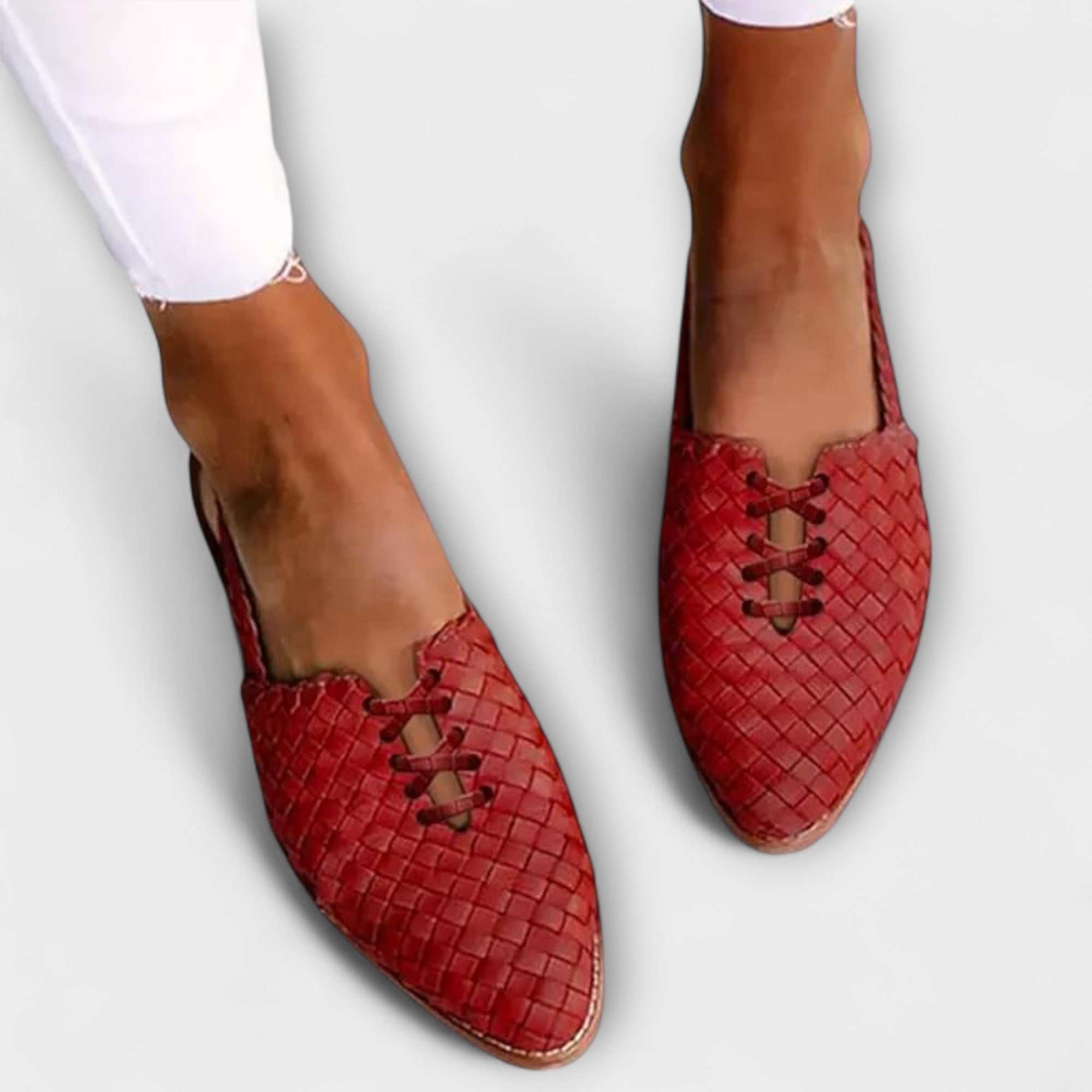 Siena Elegantní baleríny s měkkou stélkou, barva červená